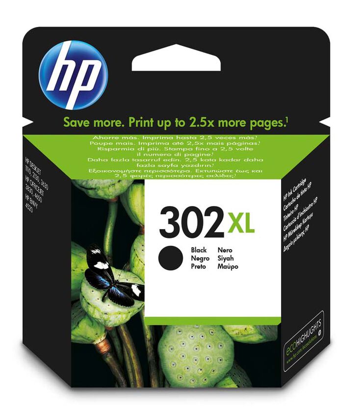 Cartutx original HP 302XL negre - F6U68AE