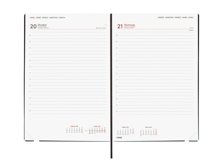 Agenda Finocam Mara D&iacute;a P&aacute;gina 2027 Catal&aacute;n Negro