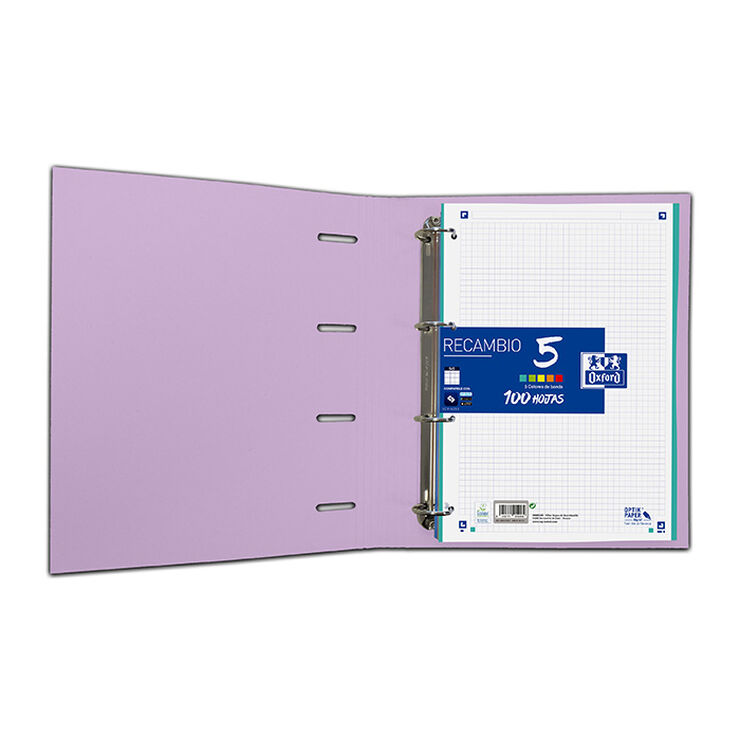 Carpeta Oxford Europeanbinder A4 + recambio lavanda