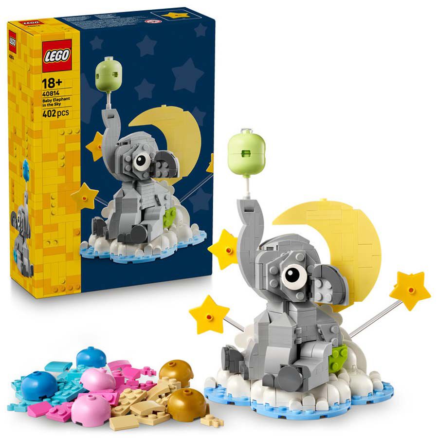 LEGO&reg; Iconic Beb&eacute; elefante en el cielo 40814