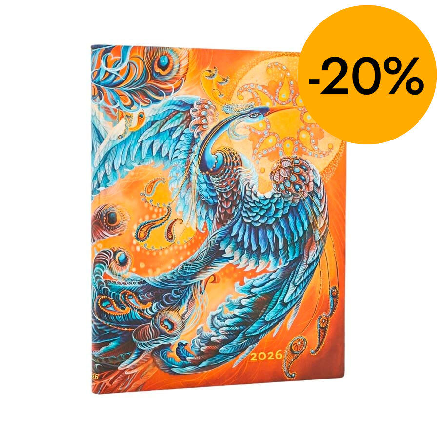 Agenda Paperblanks Flexi P&aacute;jaro de Cielo Ultra vertical sem/vista 2026