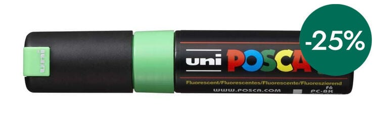 Retolador Posca PC-8K 8mm verd fluorescent