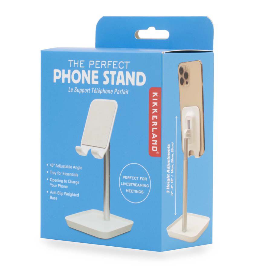 Soporte para M&oacute;vil ajustable Kikkerland blanco