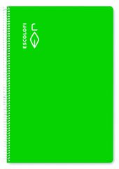 Llibreta espiral Escolofi A4 40 fulls pautat 3 amb marge verd