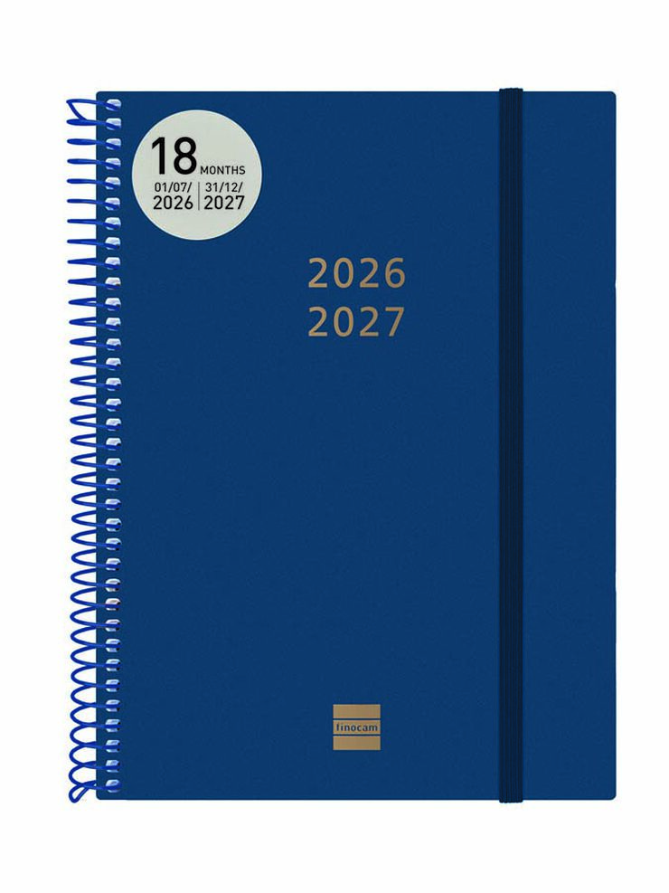 Agenda Finocam Esp.18M E10 Sem/Vista Multiling&uuml;e 2026-27 Azul