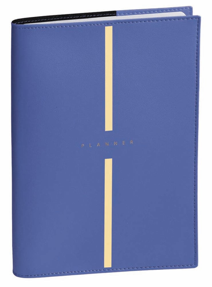 Agenda 16 meses Quo Vadis Billy A5+ sem/vista mult. 2025-26 azul