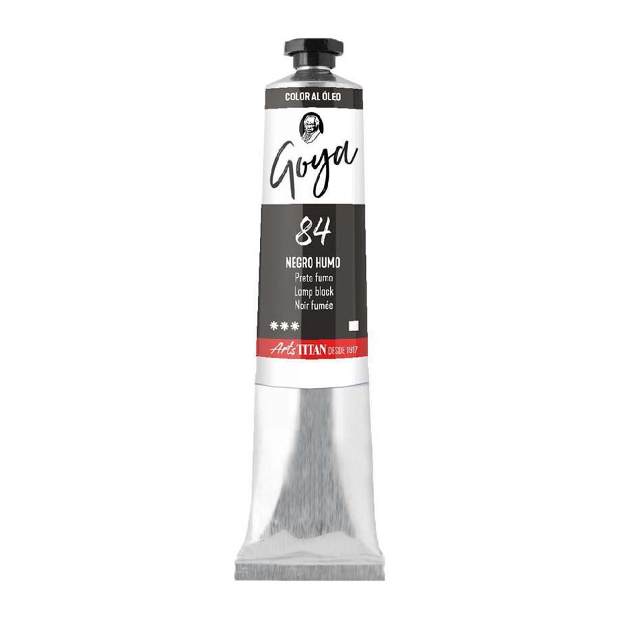 Pintura al &oacute;leo Goya 20ml negro humo