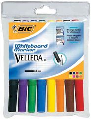 Rotuladores pizarra blanca Bic Velleda 8 colores