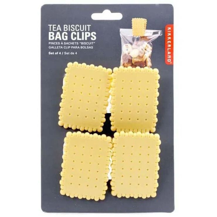 Pinza de bolsa Kikkerland Galleta 4u