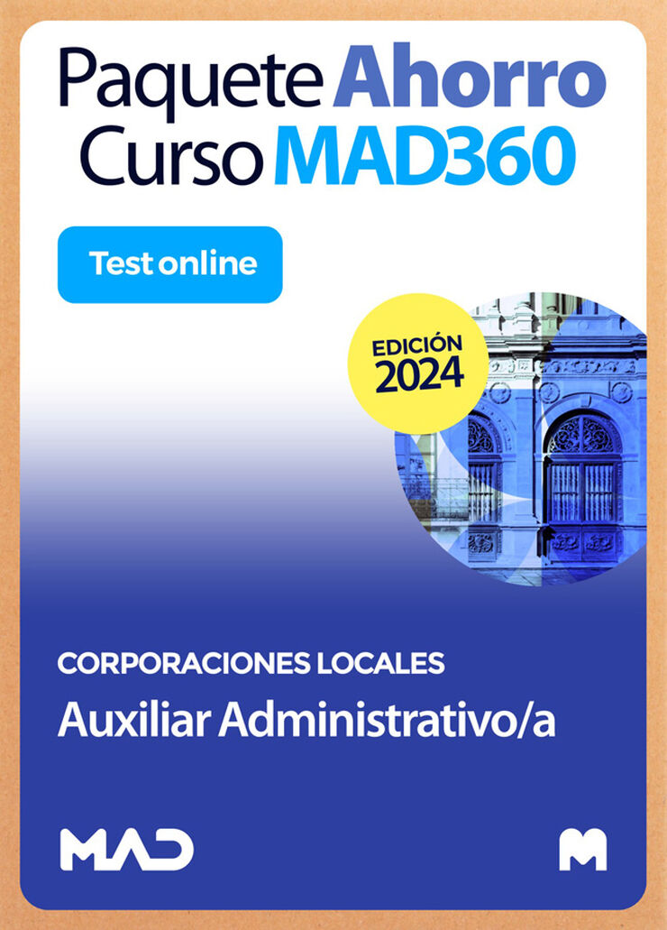 Paquete Ahorro + Test online Auxiliar Administrativo de Corporaciones Locales