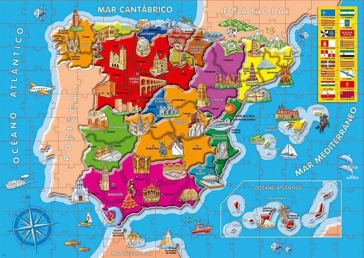 Puzle 150 piezas Mapa de España