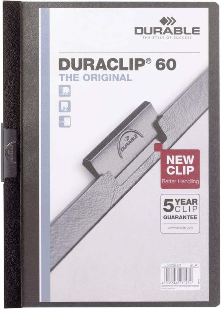 Dossier Duraclip A4 60 fulls negre
