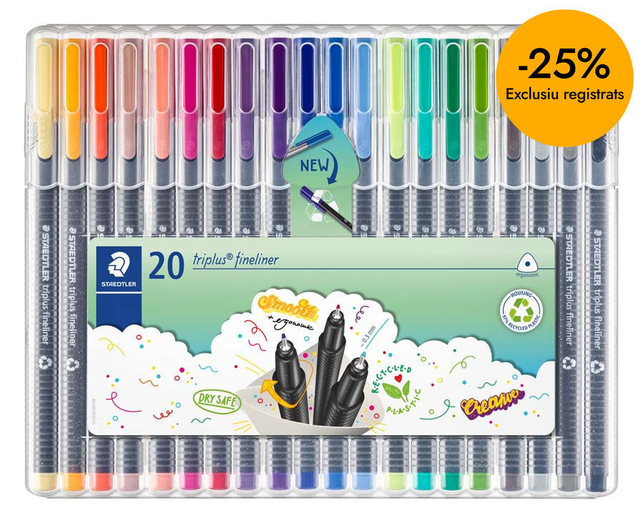 Rotuladores Staedtler Triplus Fineliner 334 20 colores