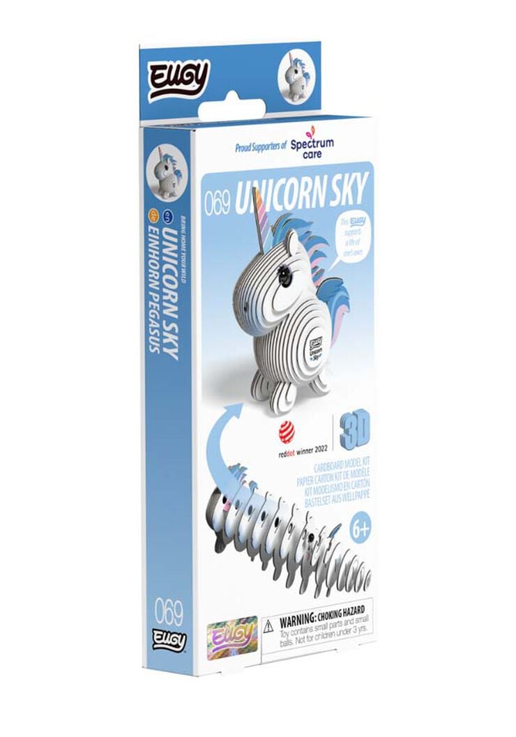 Puzle 3D Eugy Unicorn blau cel Puzle 3D Eugy Unicorn blau cel