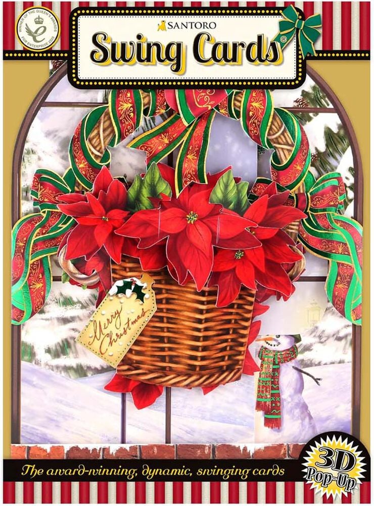 Postal Swing Navidad Flor de Navidad