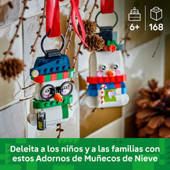 LEGO&reg; Iconic Adornos de Mu&ntilde;ecos de Nieve 40812
