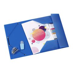 Carpeta gomes i 3 solapes Viquel A4 blau