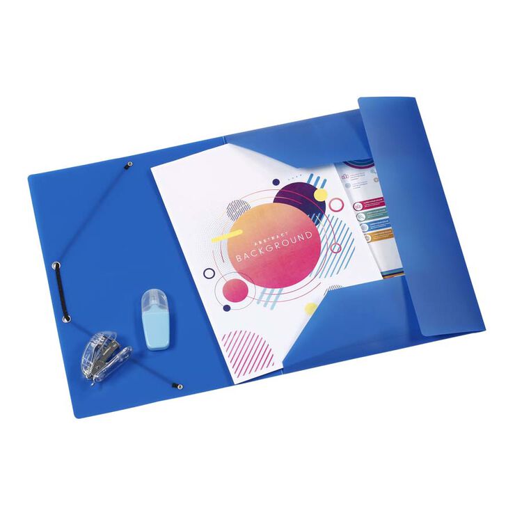 Carpeta gomes i 3 solapes Viquel A4 blau