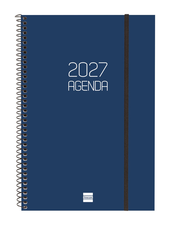 Agenda Finocam Opaque Semana Vista Vertical 2027 Catal&aacute;n Azul