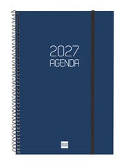Agenda Finocam Opaque Semana Vista Vertical 2027 Catal&aacute;n Azul