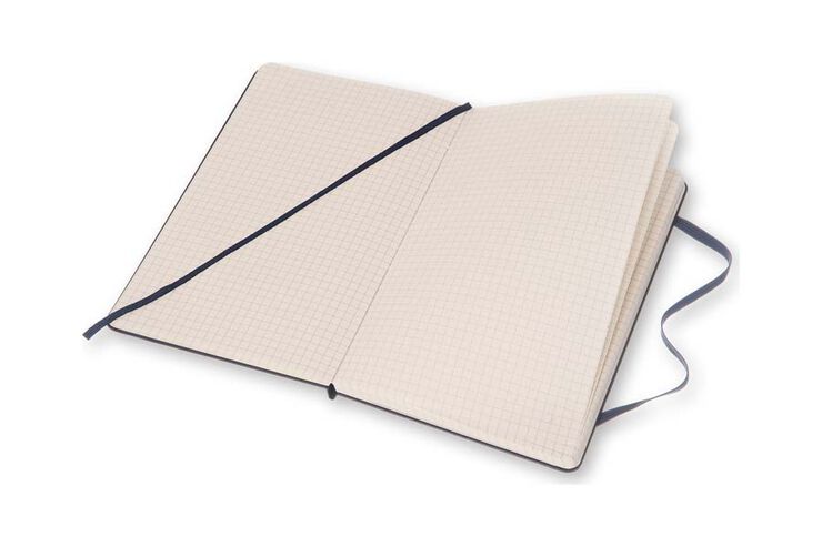 Libreta Moleskine P azul cuadro
