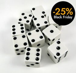 Dado 6 caras blanco 10 unidades