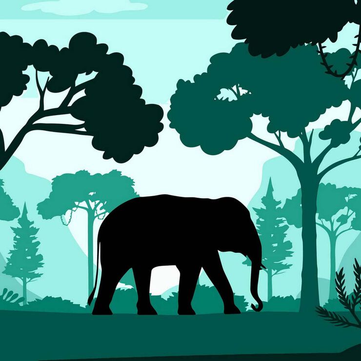Mini Figured'Art Elefant bosc