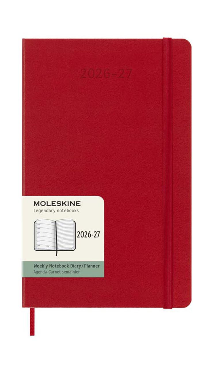 Agenda Moleskine 18 meses d&iacute;a/p&aacute;g L tapa dura rojo
