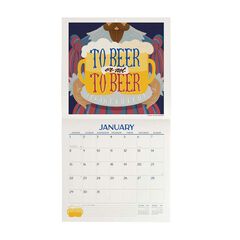 Calendario pared Legami 30X29 2024 Beer