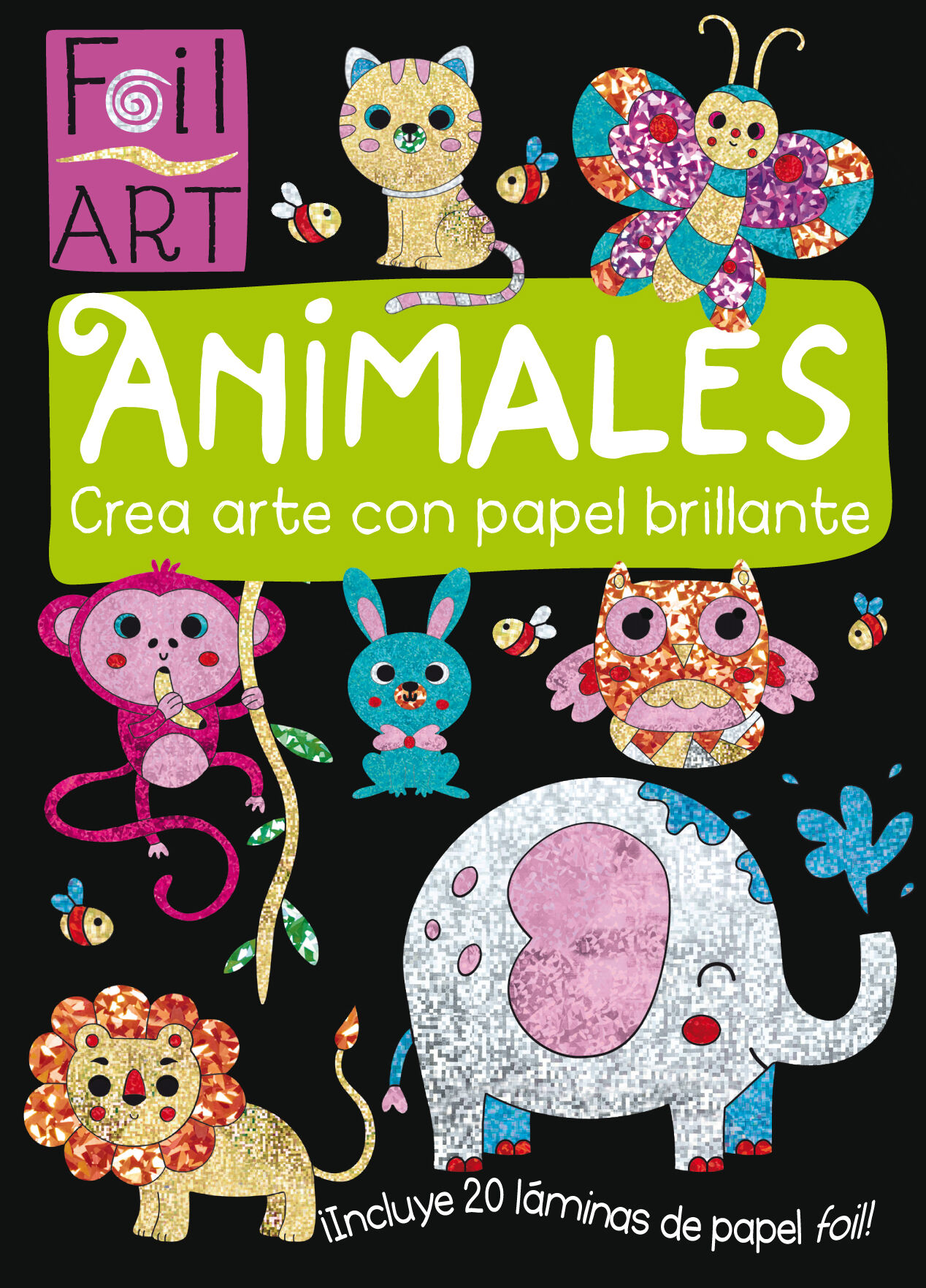 Animales. Crea arte con papel brillante