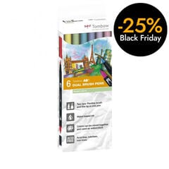 Rotuladores Tombow Dual Brush pastel 6 colores