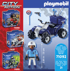 Playmobil City Speed Quad Policia 71092