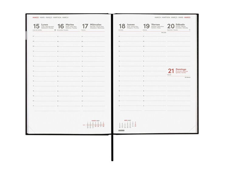 Agenda Finocam Porto Setmana Vista Vertical 2027 Castell&agrave; Negre