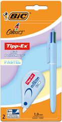 Bol&iacute;graf Bic 4 Colors + Corrector Mouse Pastel