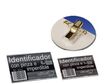 Identificador amb pinça i imperdible