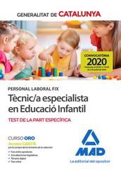 Personal laboral fix de t&egrave;cnic/a especialista en educaci&oacute; infantil de la Generalitat de Catalunya. Test de la part espec&iacute;fica