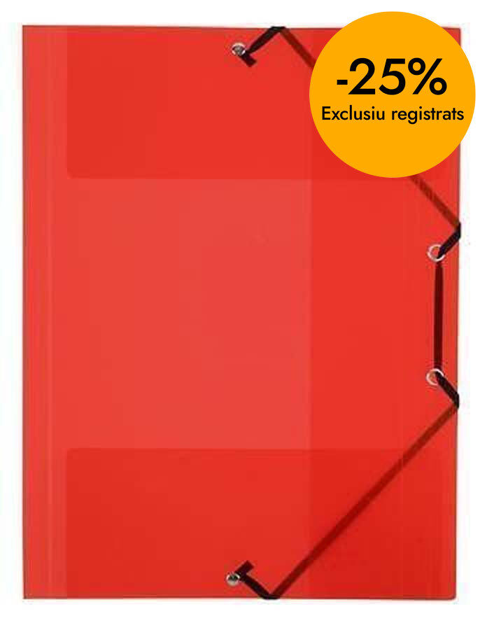 Carpeta 3 solapes Foli PP vermell