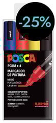 Retoladors Posca PC-5M 1,8-2,5mm Basic 4 colors