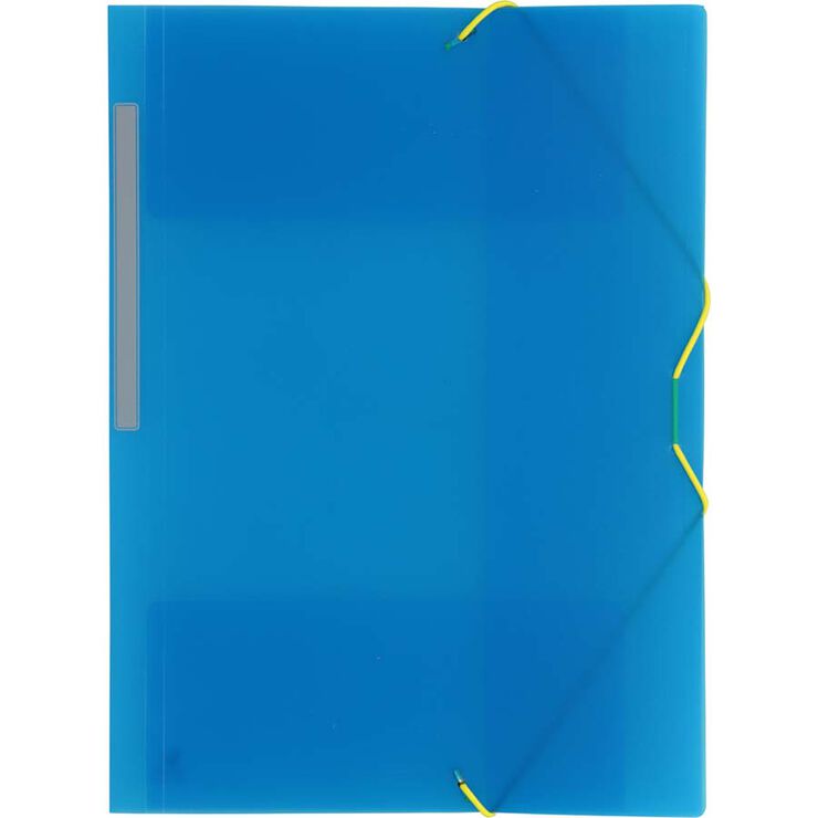 Carpeta gomas y solapas Folio Grafoplas pp azul