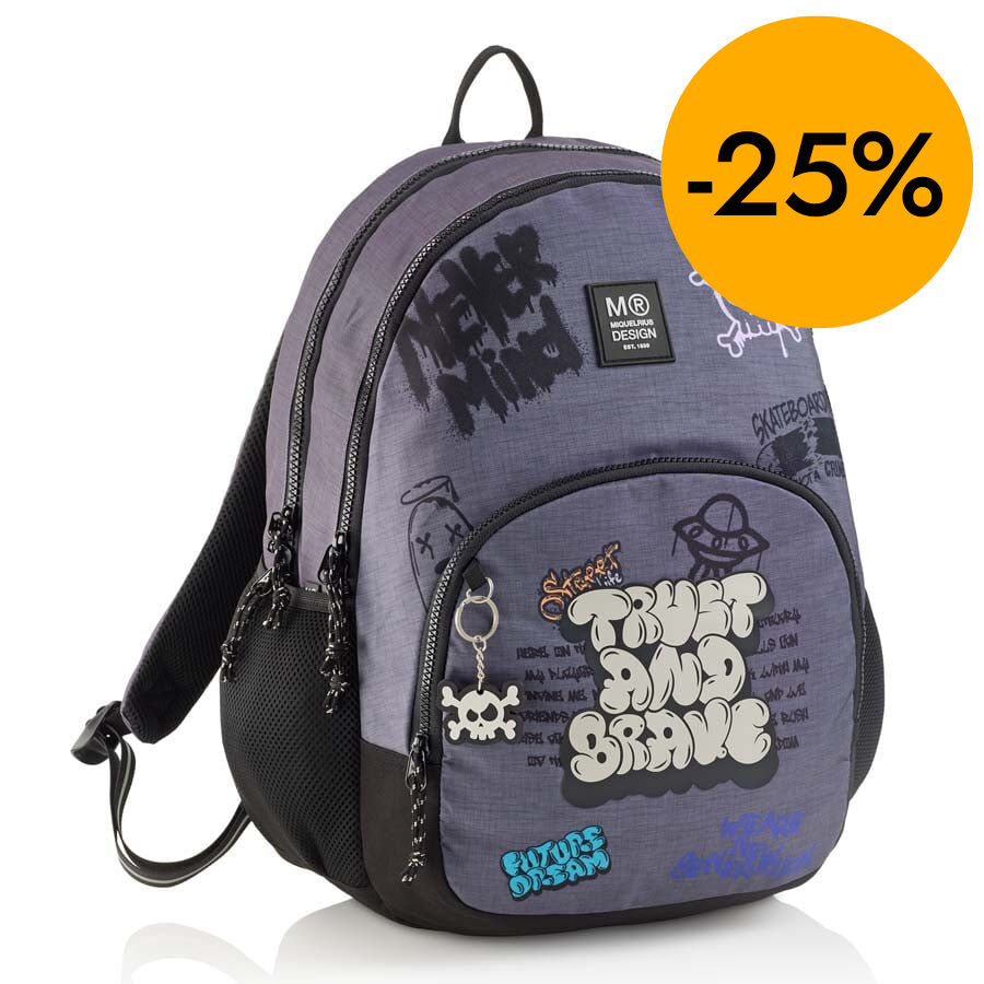 Motxilla triple reciclada Oslo Graffitti