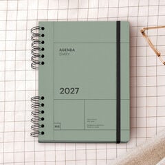 Agenda Miquelrius Plus Wire-O Semana Vista Catal&aacute;n 2027 Verde