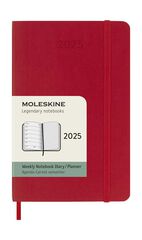 Agenda Moleskine 12m sem/vista 2025 Pocket rojo