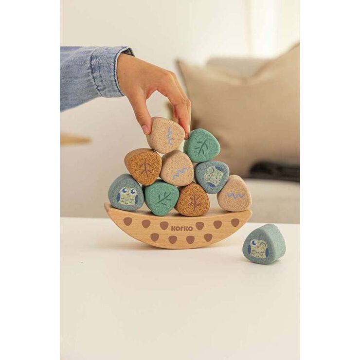 Juego Equilibrio Búho de corcho