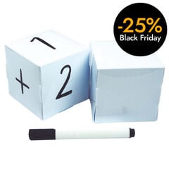 Dado en blanco con rotulador