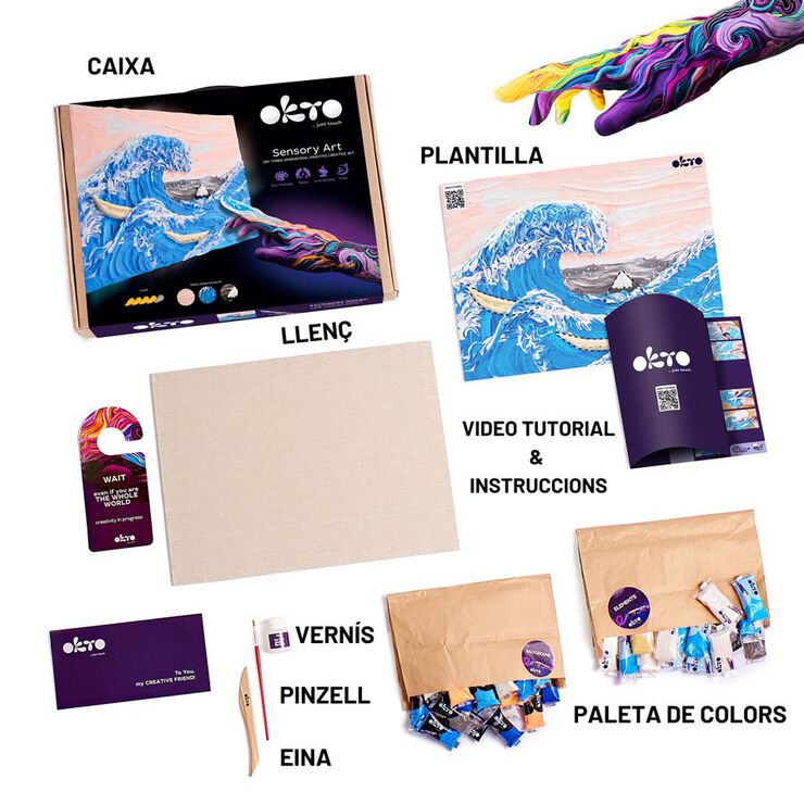 Oktoclay Pintar 3D creative set ''Big wave'' Kanawaga