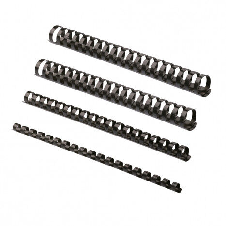 Canutillo de pl&aacute;stico Fellowes 8mm negro 100u