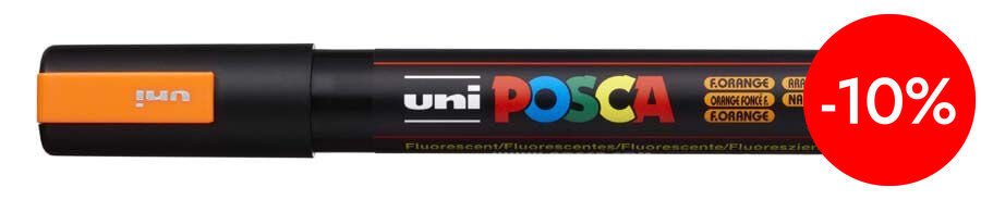 Rotulador Posca PC-5M 1,8-2,5mm naranja fluorescente