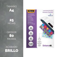 Funda plastificar Fellowes A4 80 micres 25u