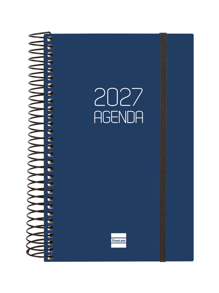 Agenda Finocam Opaque D&iacute;a P&aacute;gina 2027 Catal&aacute;n Azul