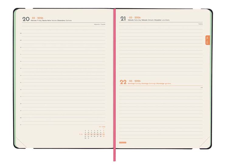 Agenda Finocam Joy FA5 día/pág cas 2026 Bloom